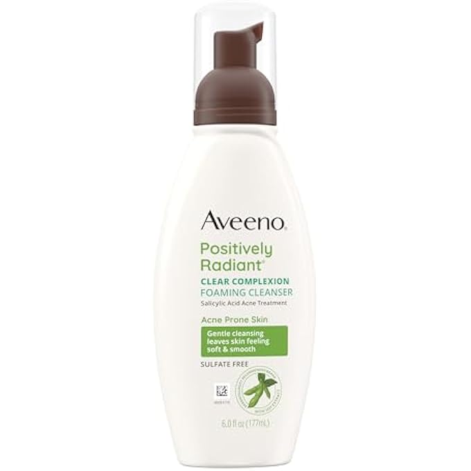 Aveeno CLEAR COMPLEXION FOAMING FACIAL CLEANSER, 6 FL. OZ. - Image 1